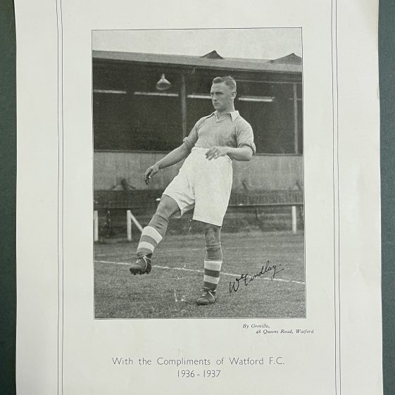 1936 Bill Findlay Programme Give-Away | Watford Museum