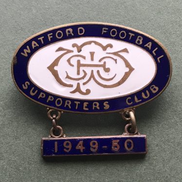 1940s Supporters Club Badge with 1949-50 Year Bar | Tom Brodrick