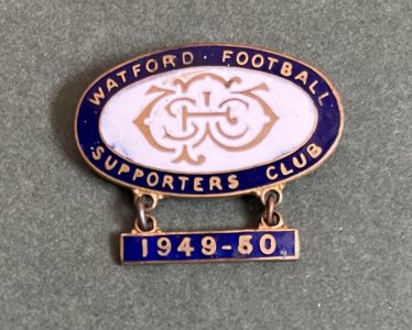 1949/50 Supporters Club Badge | Watford Museum
