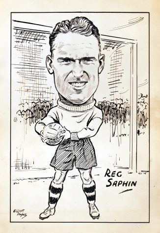 1950 Original Caricature of Reg Saphin by Elliott Payne